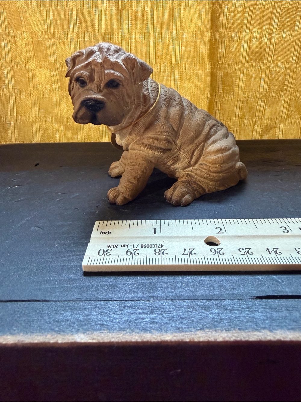 Small Shar Pei Dog Figurine